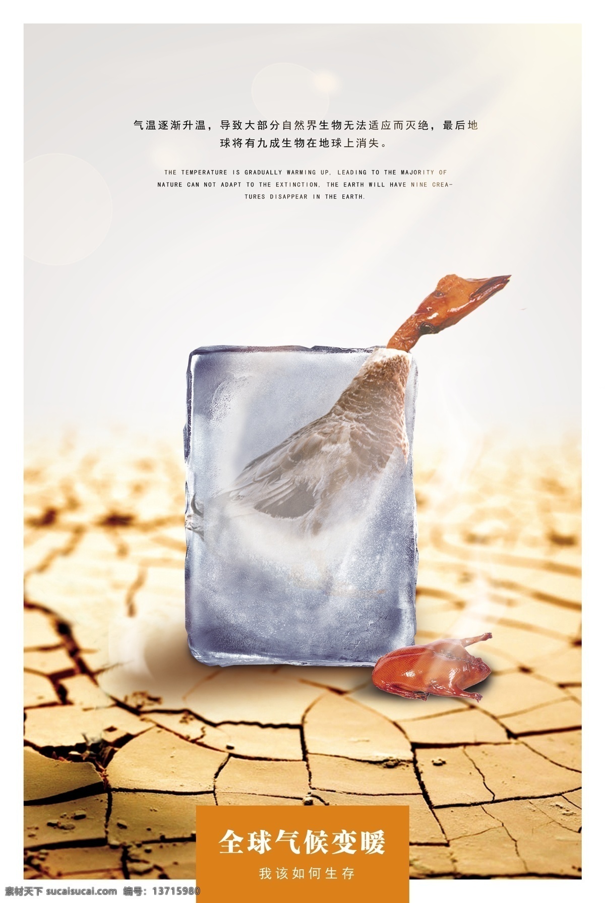 海报 招贴 保护水资源 环境 烤鸭 招贴设计