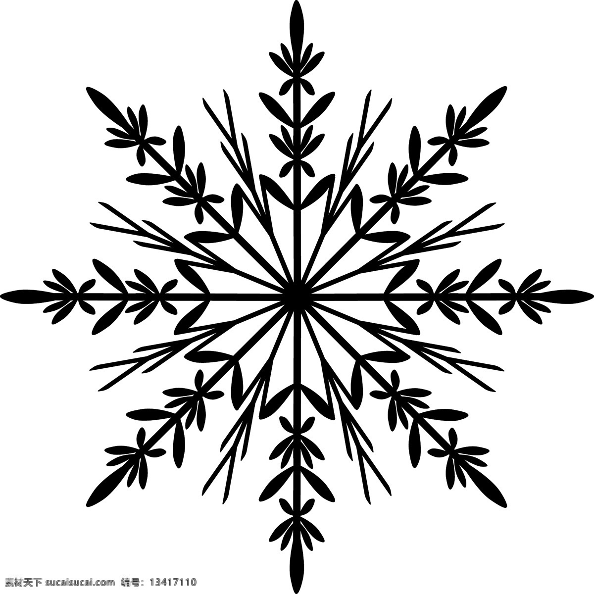 向量的雪花 白色