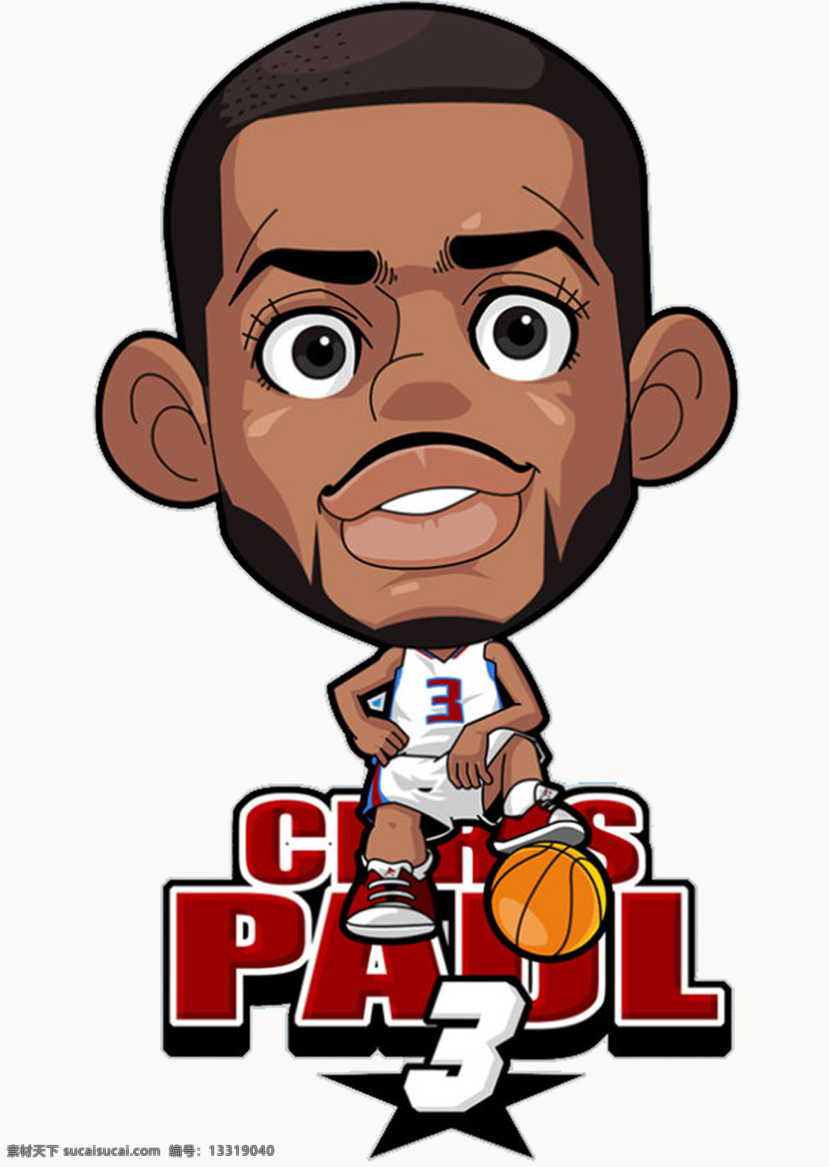 q版球星 nba 保罗 卡通人物 q版 球星 动漫动画 动漫人物