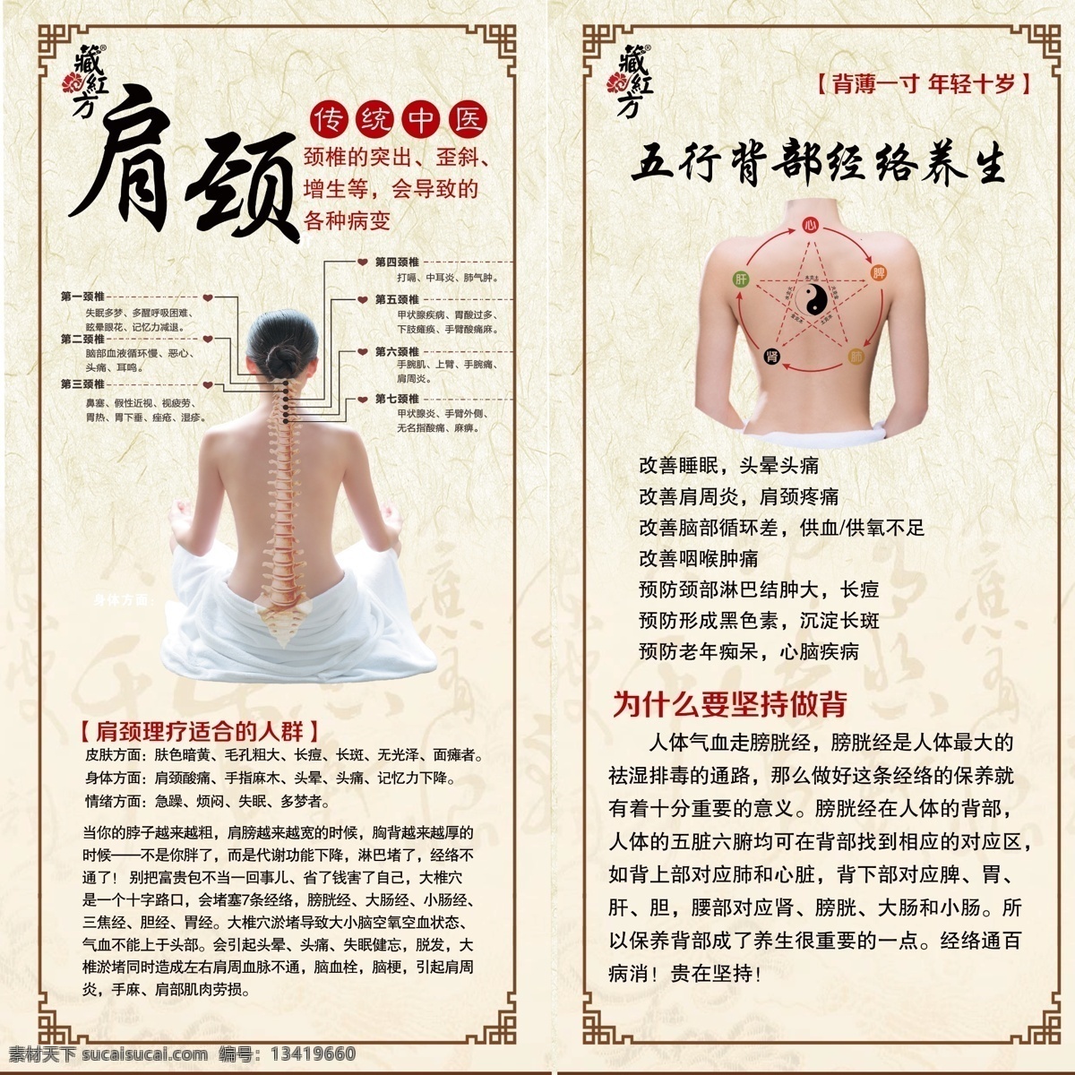 中医馆 肩颈 五行背部 中医 养生 古方