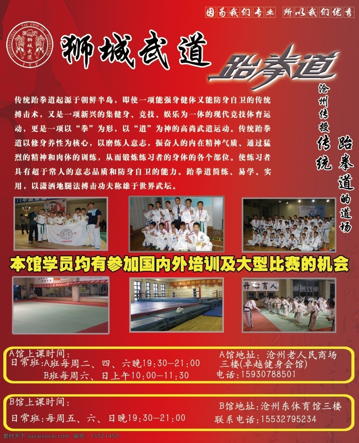 dm dm宣传单 板式 场地 广告设计模板 红色背景 经典 精品 跆拳道dm 跆拳道 沧州 图腾 学习 学校 源文件 psd源文件