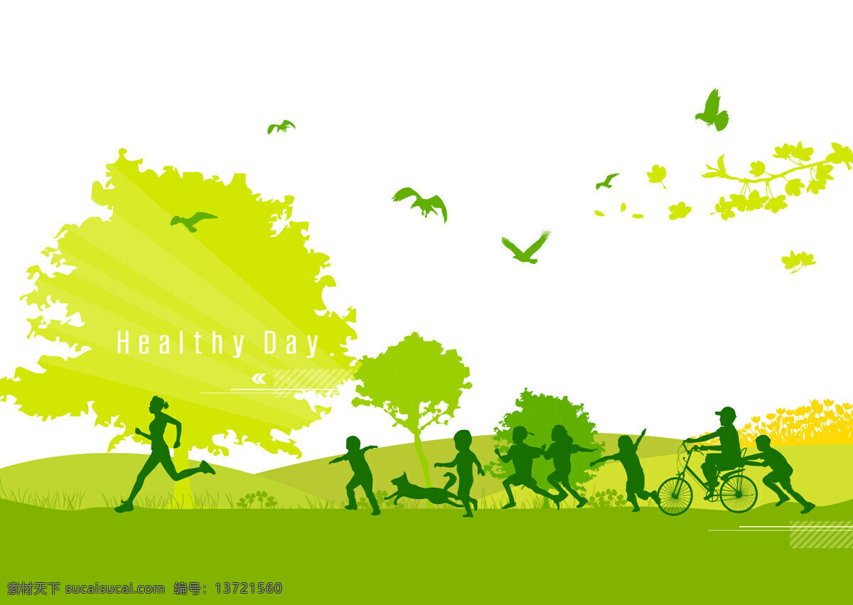 户外运动素材 跑步 锻炼 绿色背景 环保 健康生活状态 运动 背景底纹 底纹边框