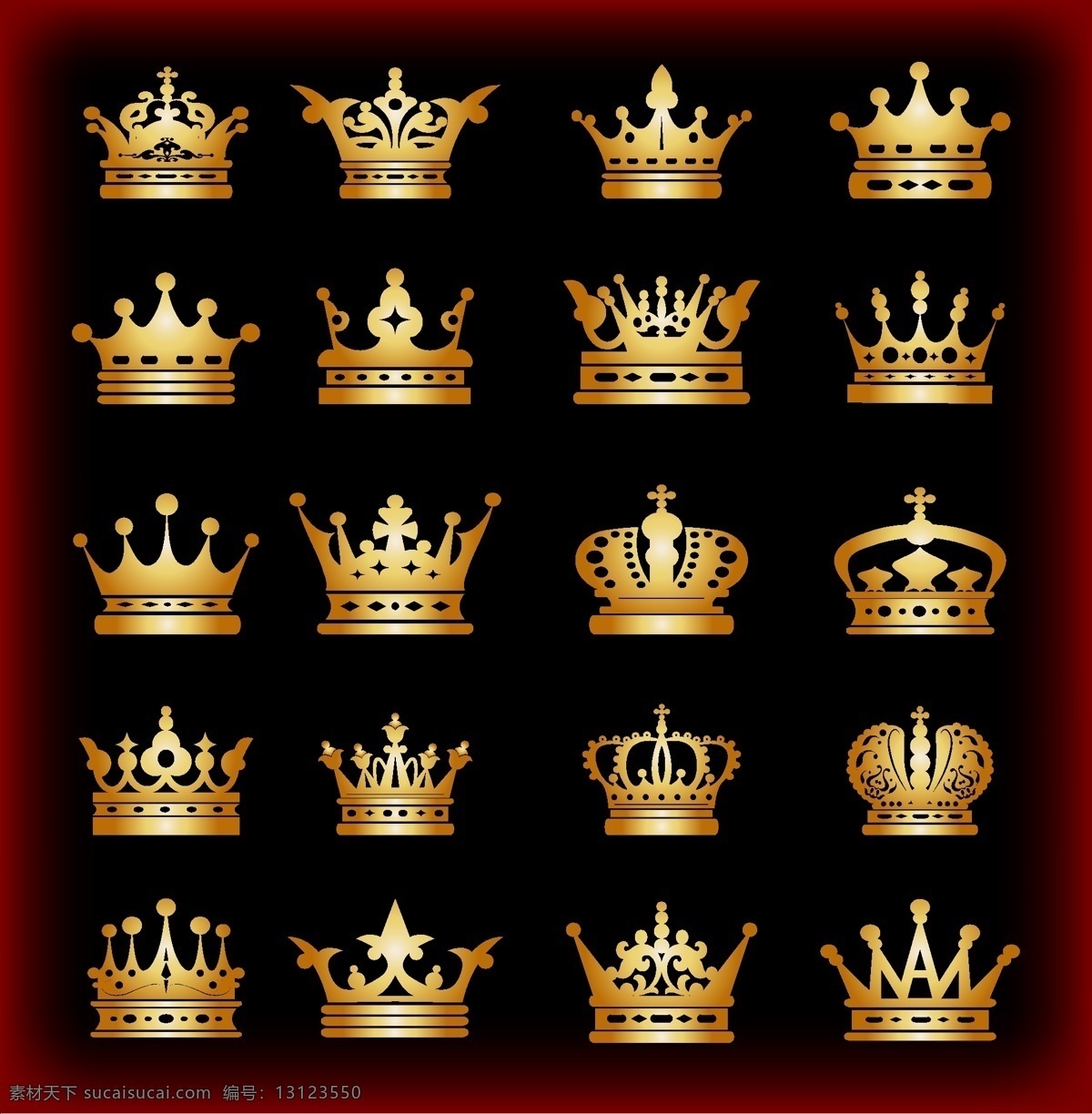 皇冠 欧式皇冠 头盔 权力 金黄色皇冠 王冠 皇家 皇族 矢量 标志图标 网页小图标 黑色