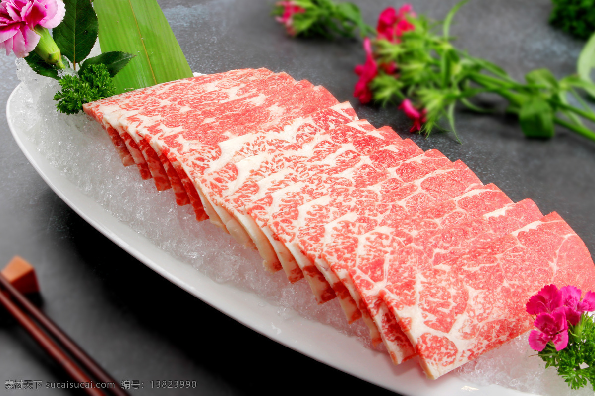 雪花牛肉 打边炉 火锅 涮肉 牛肉 餐饮美食 食物原料