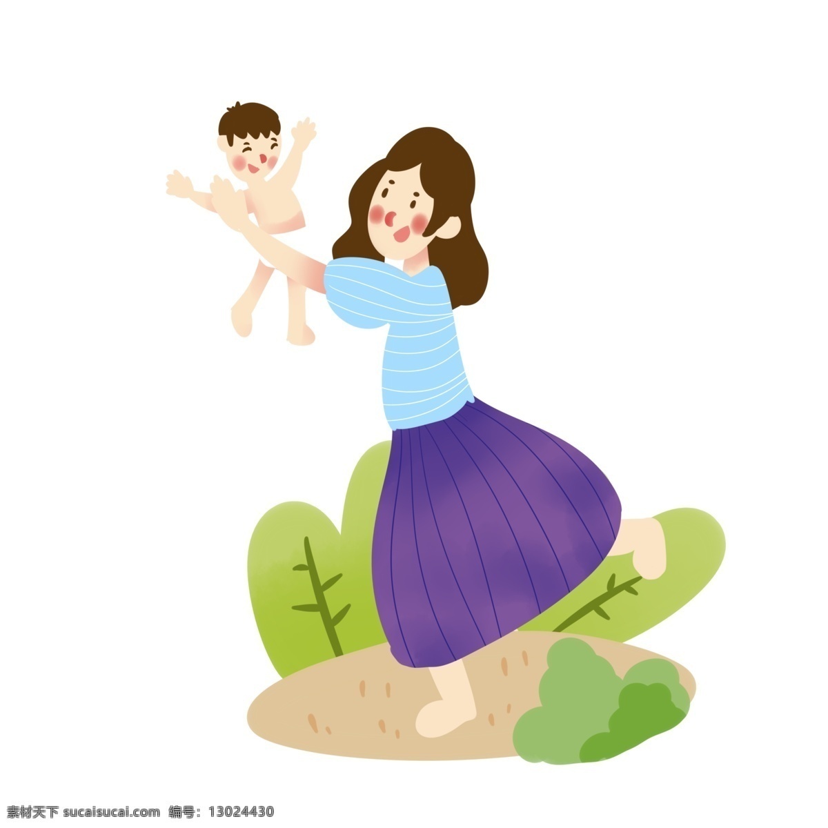 母亲节 母亲 抱 小 婴儿 感恩母亲节 母亲节促销 卡通人物 小女孩 小宝宝 母子俩 妈妈 母女 玩耍