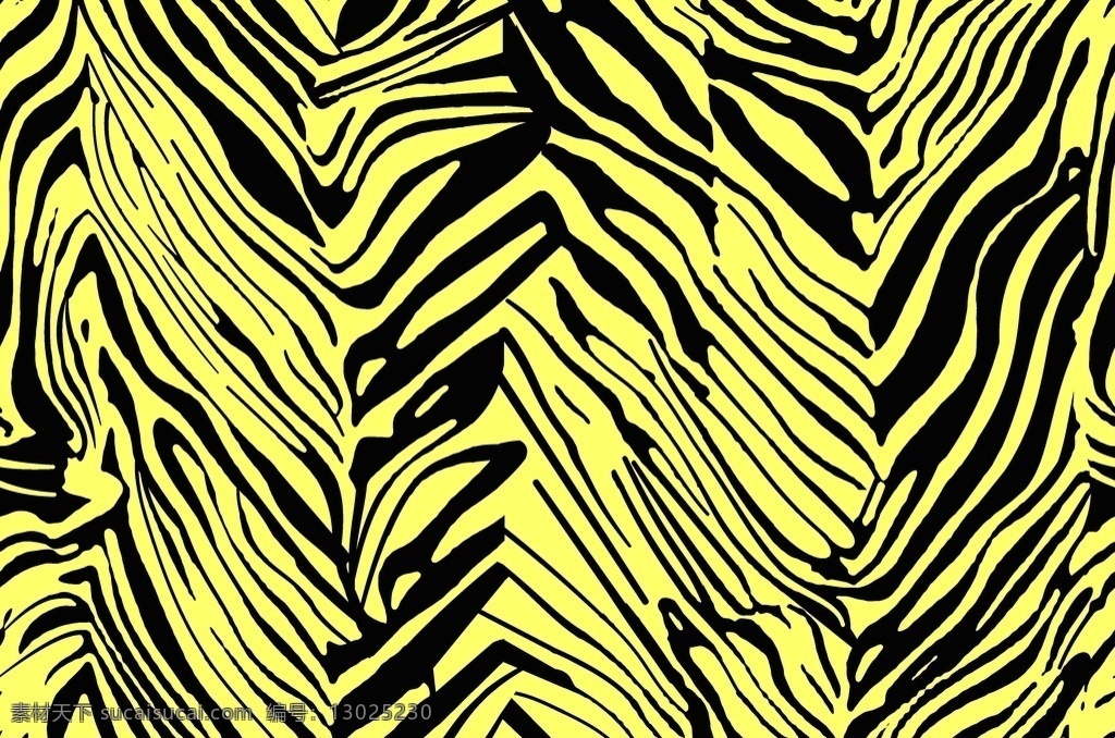 黄色斑马纹 数码 印花 图案花型 线条 底纹边框 花边花纹