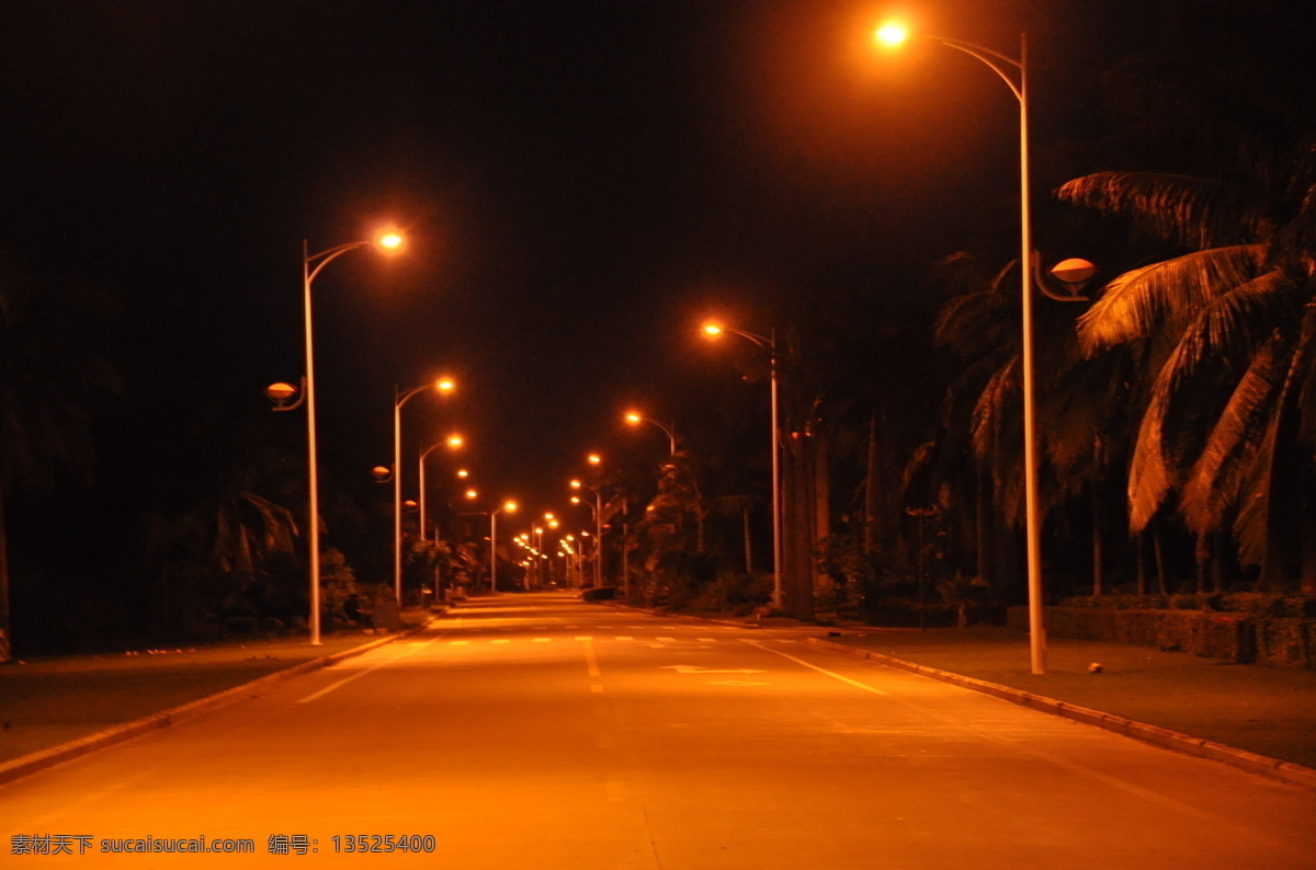 夜晚路灯 路灯 夜景 道路 大道 灯光 国内旅游 旅游摄影