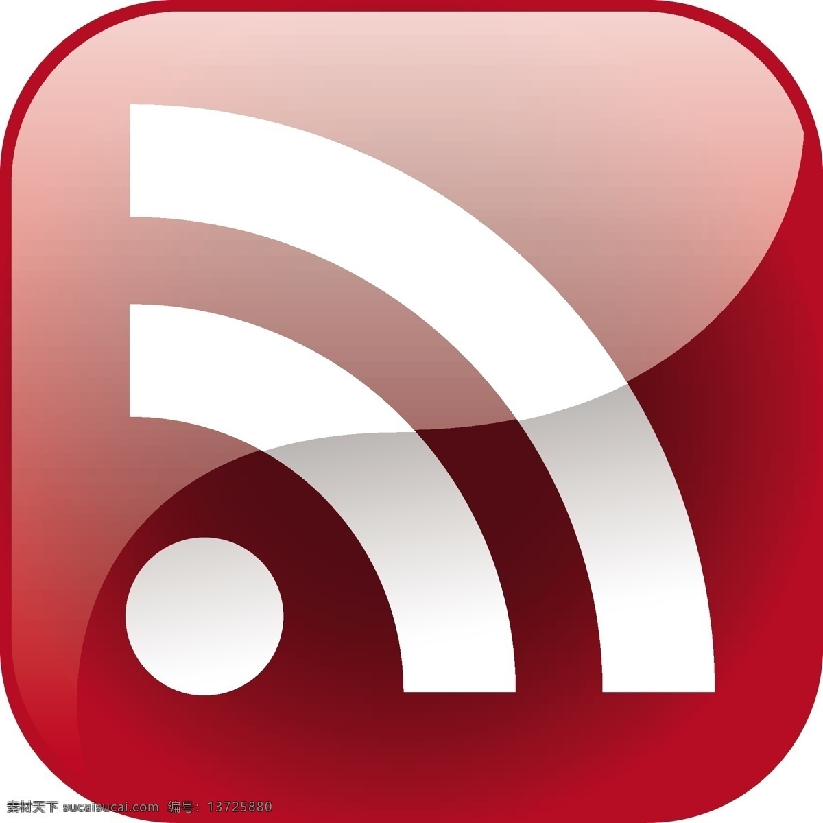 rss 图标 矢量 红色