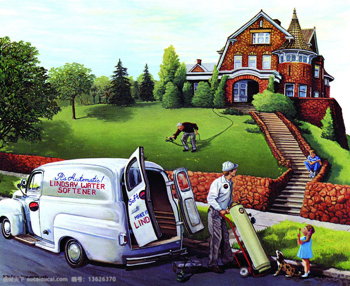 别墅 绘画书法 绿地 汽车 文化艺术 小狗 油画 欧式 古典 绘画 设计素材 模板下载 欧式古典绘画 家居装饰素材