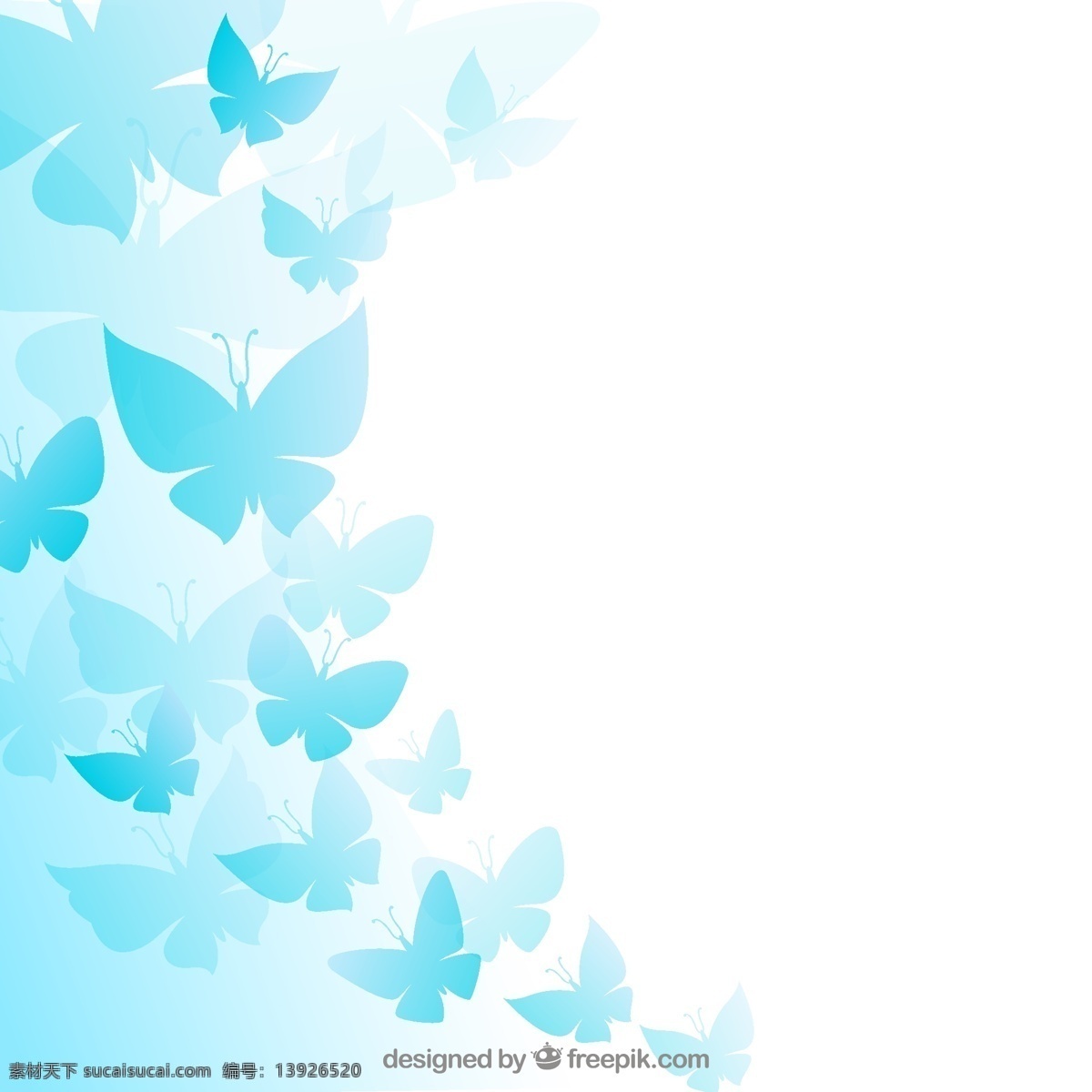 蓝色蝴蝶背景素材图片下载-素材编号13926520-素材天下图库