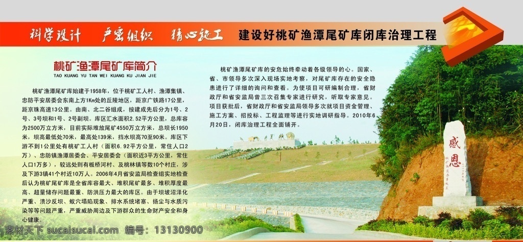 防沙治沙展板 展板 治沙 感恩 大坝 简介 防沙 展板模板 广告设计模板 源文件