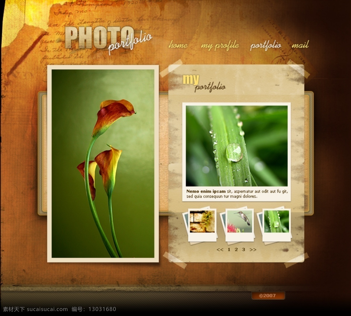 艺术摄影 图集 网页模板 艺术 网页素材 网页代码