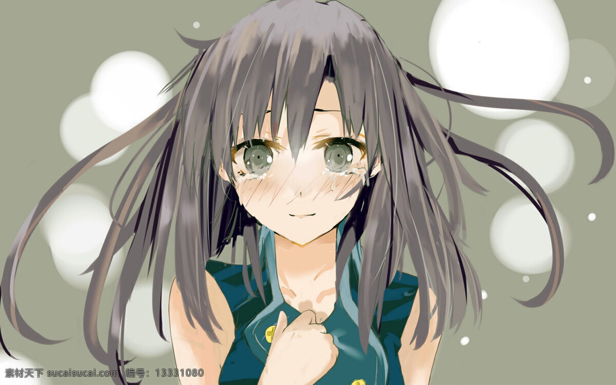 短发 哭泣 少女 动漫 眼睛 衣服 卡通 可爱