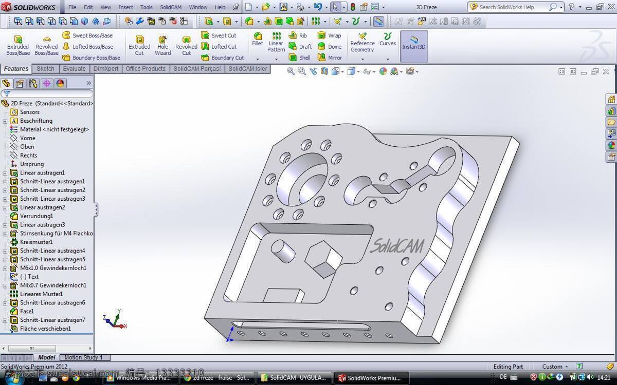 freze 实践 片 铣刀 2d solidcam 凸轮 3d模型素材 电器模型