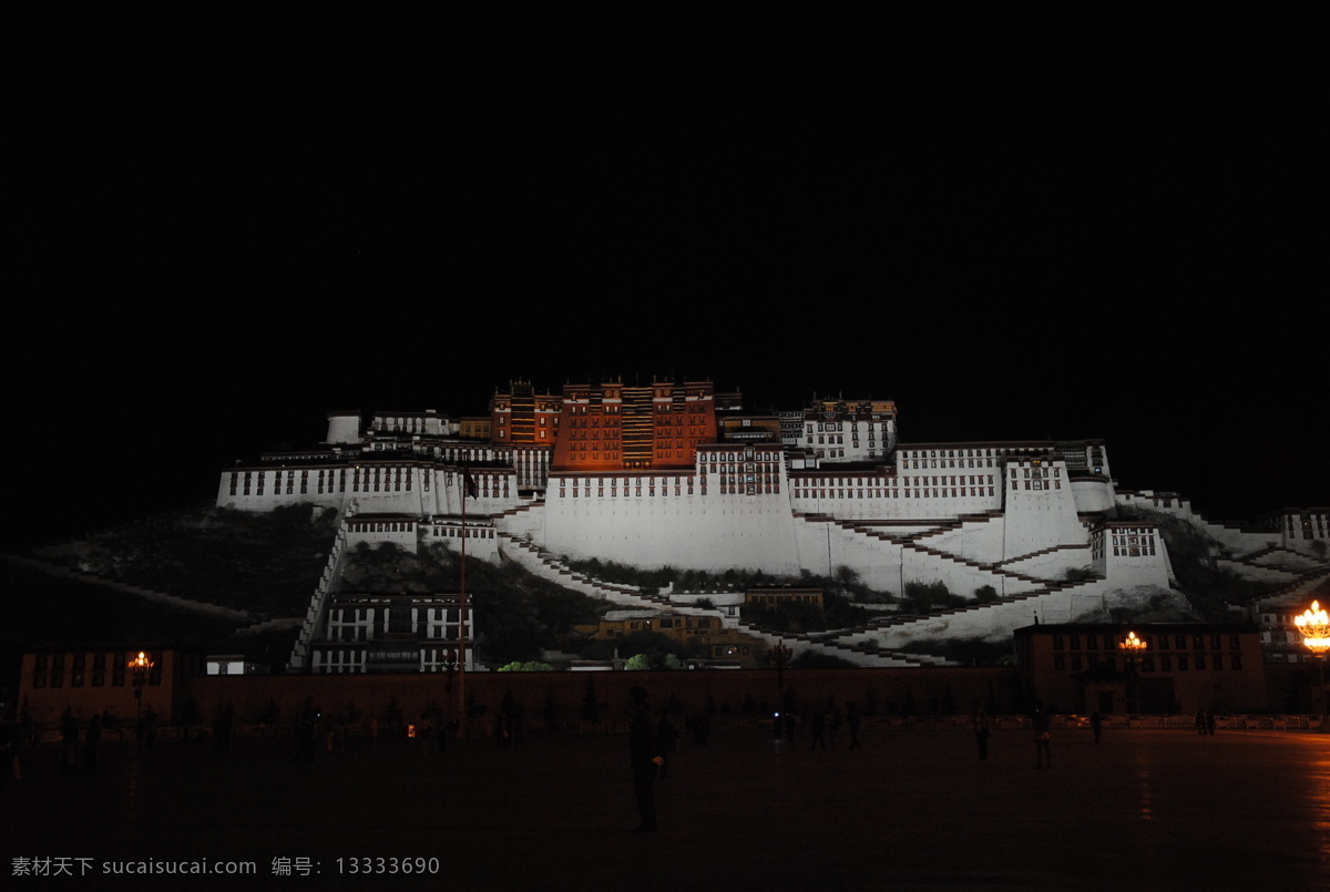 夜色 布达拉宫 布达拉宫图片 夜晚 风景 生活 旅游餐饮