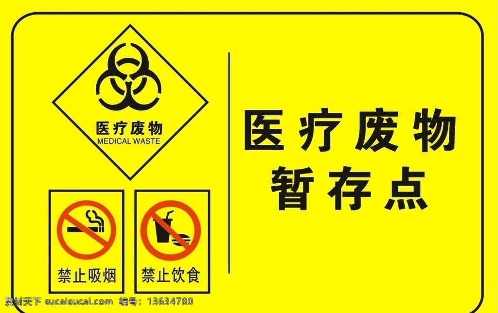 医疗 废物 暂 存 点 医疗废物 暂存点 牌子 牌