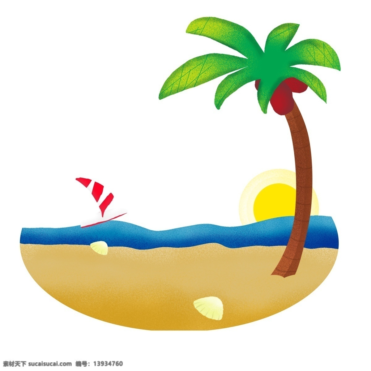 夏日 阳光 海滩 夏天 沙滩 大海 场景 帆船 贝壳 海浪