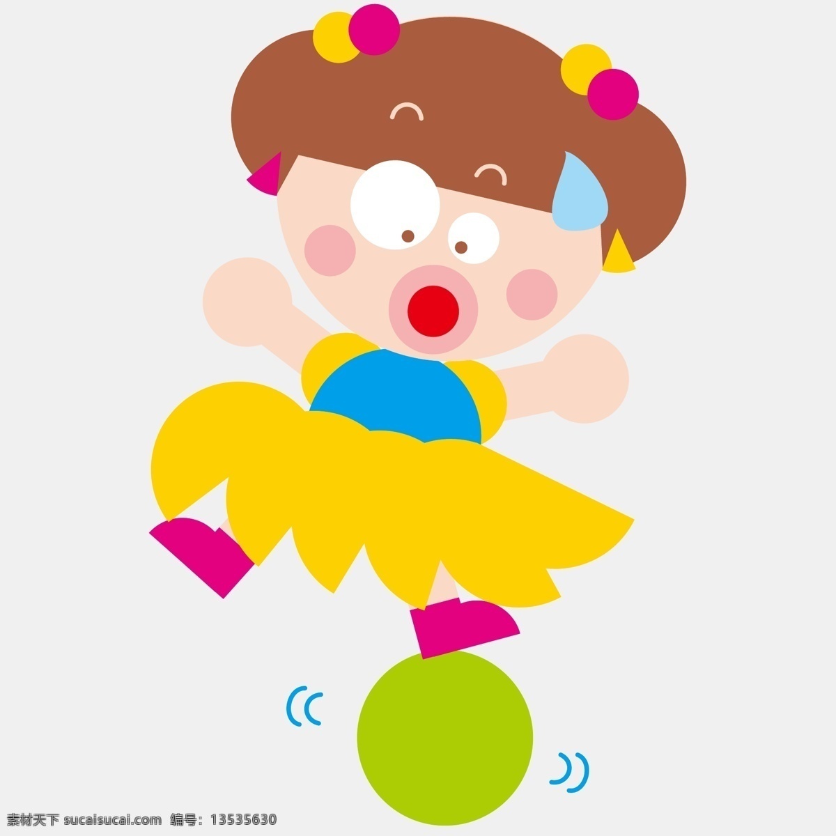 印花 矢量图 服装图案 女孩 色彩 印花矢量图 圆形 婴童印花 面料图库 服装设计 图案花型