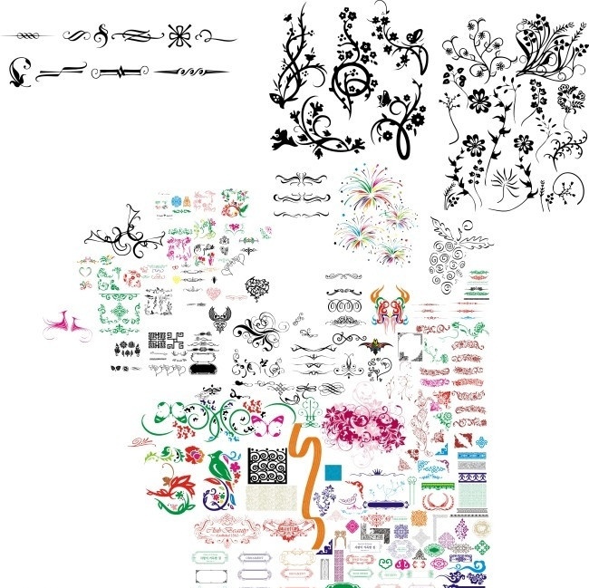 矢量花纹 边框 花纹素材 花纹 矢量边框 小鸟 矢量图 商务金融 矢量