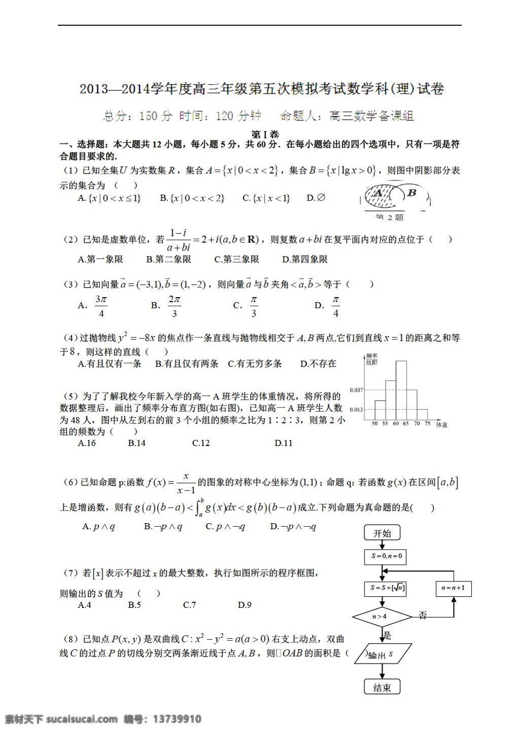 数学 人教 新 课 标 a 版 辽宁省 沈阳市 东北 育才 学校 五 次 模拟 考试 理 试题 高考专区 试卷