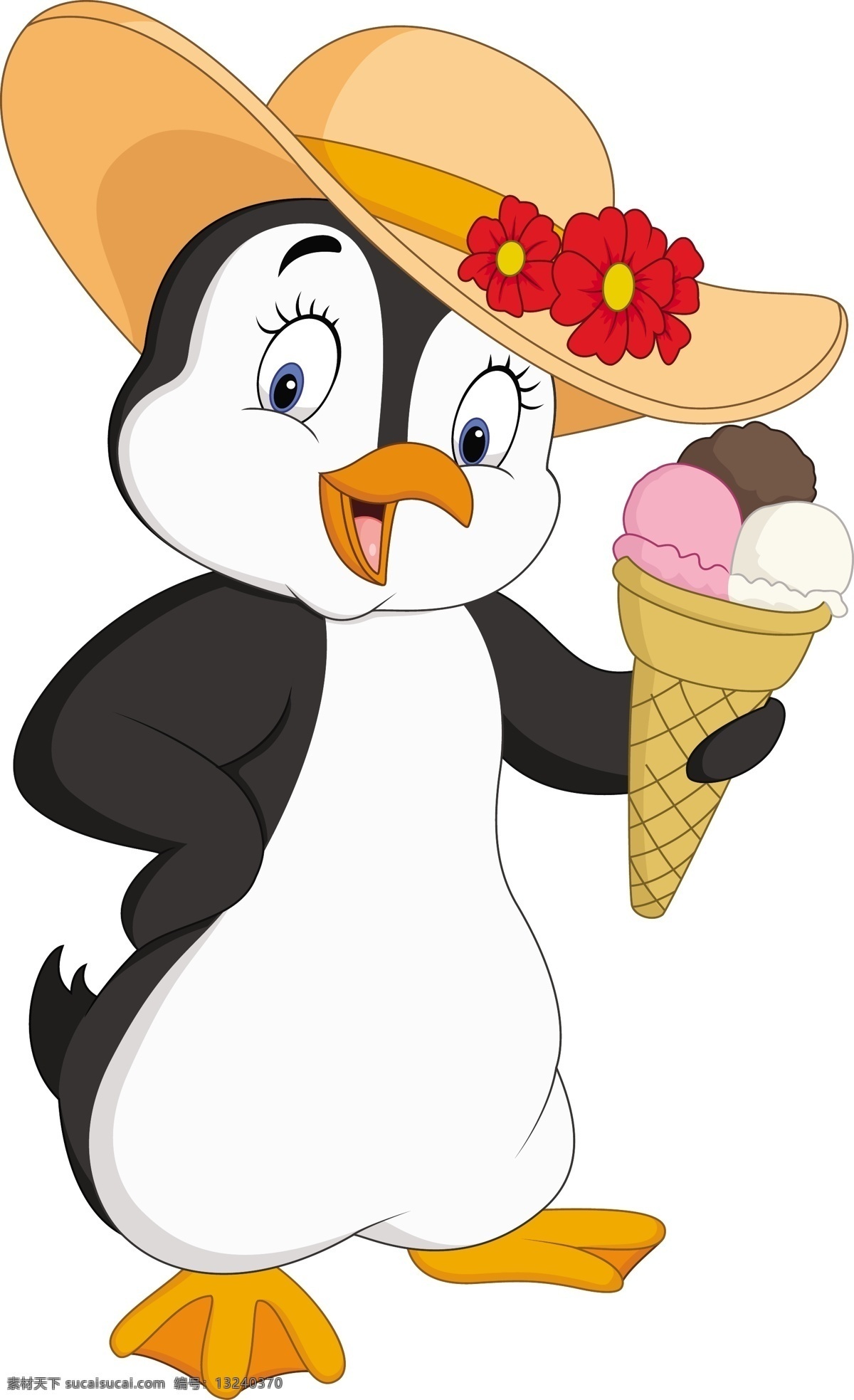 卡通企鹅 企鹅 卡通动物 可爱 卡通 动物 幼儿园素材 动物素材 夏天企鹅 卡通设计