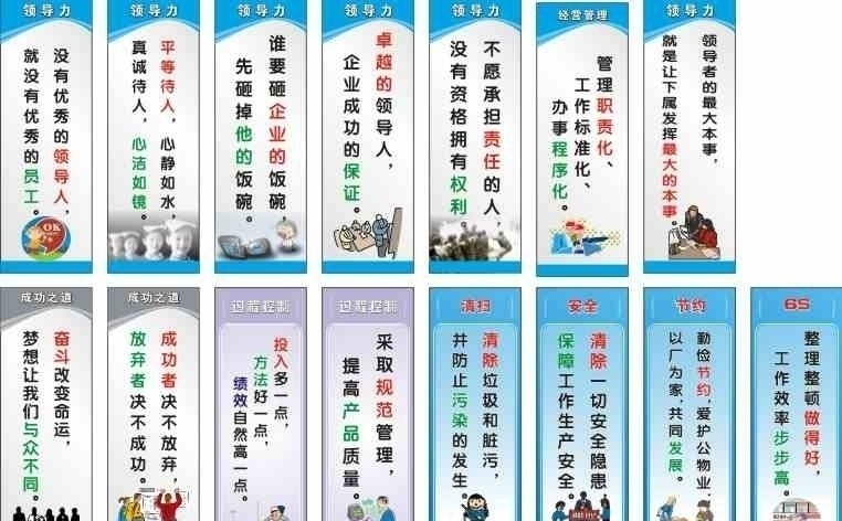 企业标语 企业标语模板 矢量图片 企业标语漫画 清扫 安全 节约 领导力 成功之道 经营管理 6s 其他设计 矢量