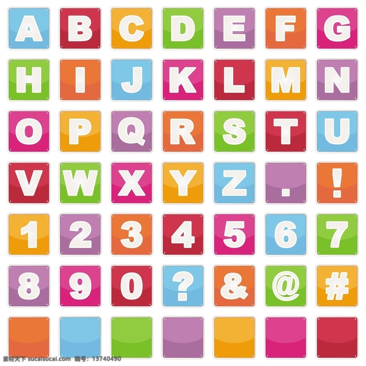 英文数字符号卡片字素材图片下载-素材编号13740490-素材天下图库