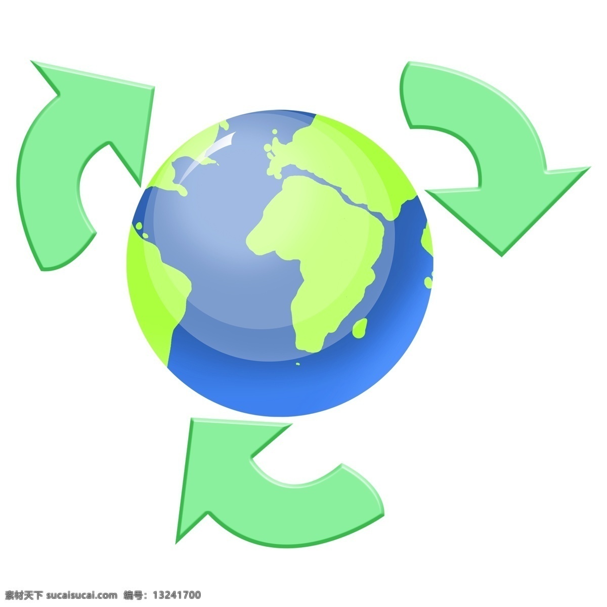 绿色 循环 环保 插画 循环利用 绿色环保 循环环保 绿色环保插画 环保日 保护地球 爱护环境