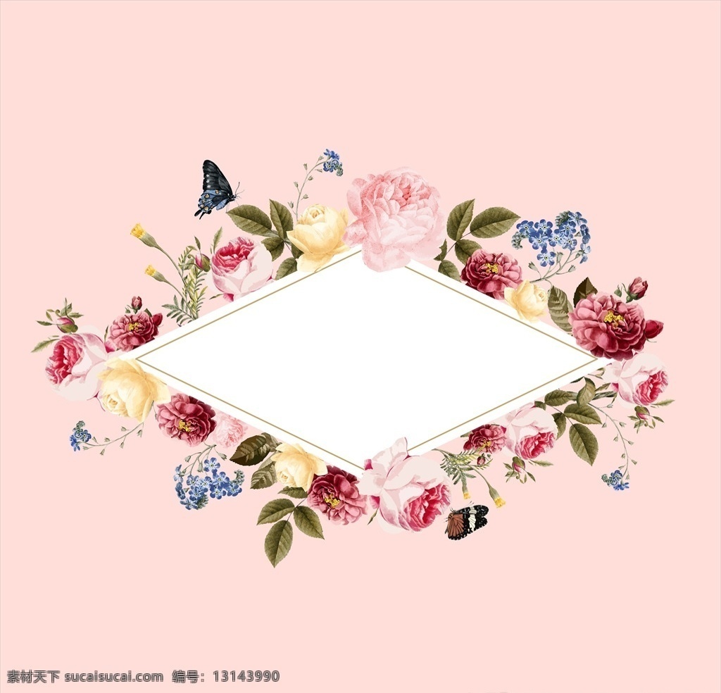 复古花边框 复古 花卉 花朵 淡彩 边框 边角 底纹 背景 框 框架 玫瑰花 花背景 底纹边框 边框相框