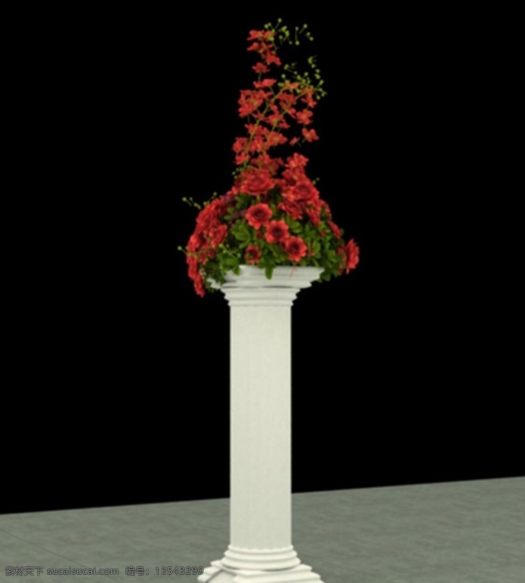 罗马花柱 花柱 庆典用品 开业 活动 装饰 3d作品 3d设计 3d max