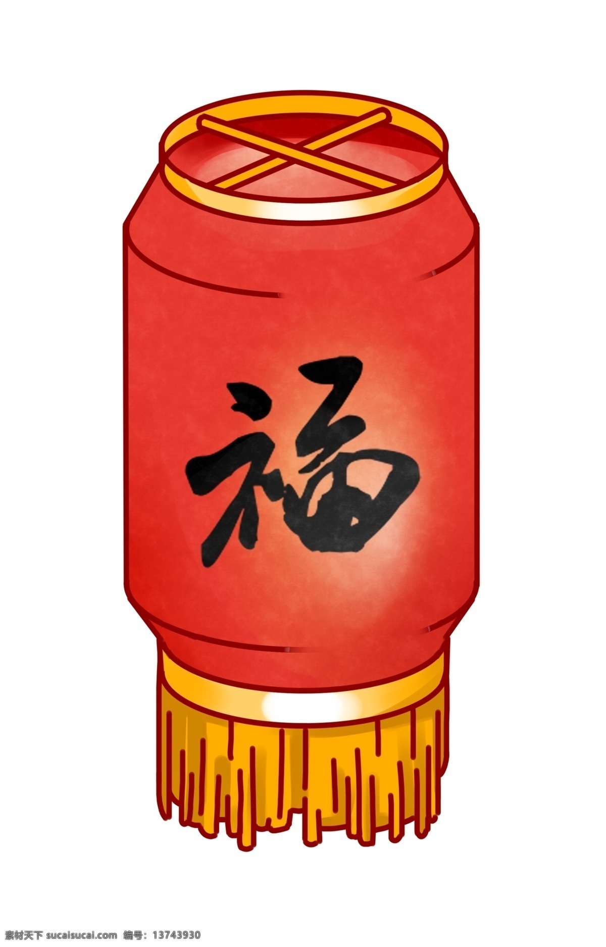 红色 福字 灯笼 插画 春节 新春 中国风 过年 喜庆 新年灯笼 红色灯笼 大红灯笼 新年 闪耀灯笼 福字灯笼插画