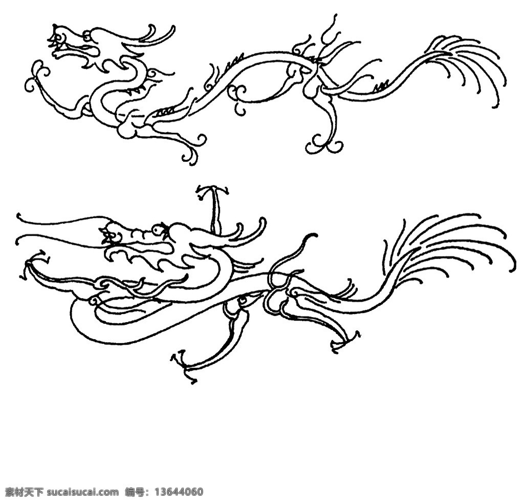 龙纹边框 龙纹图 龙纹 刻字图案 底纹 边框 传统龙纹 纹路 线条 神韵 图腾 分层 源文件