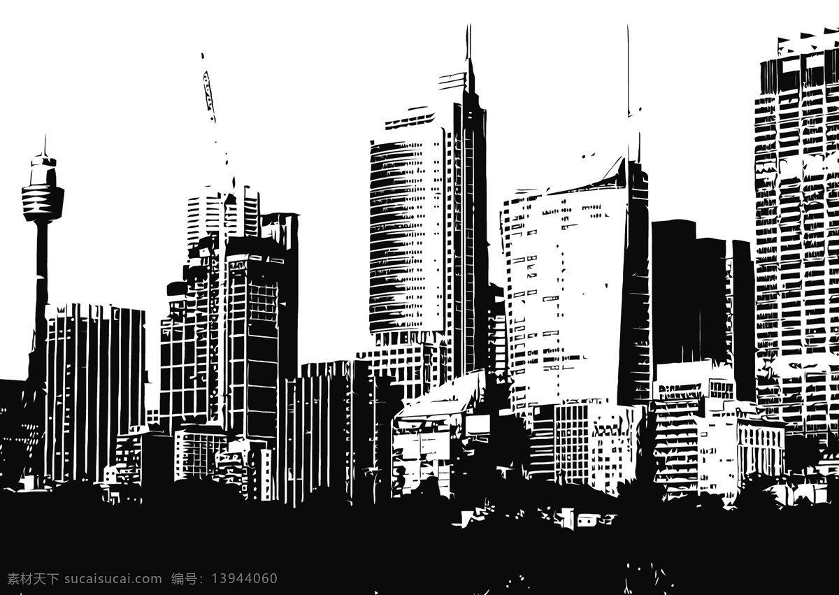 city 城市 白色