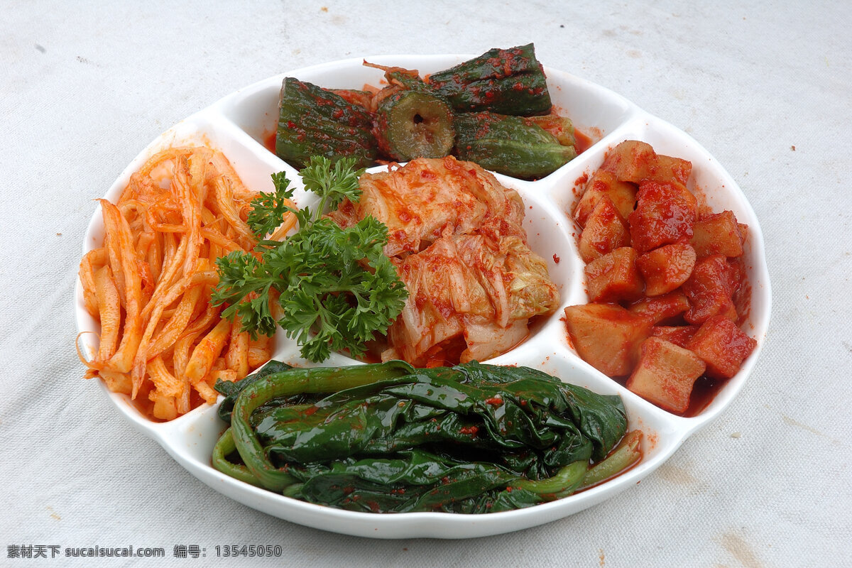 泡菜拼盘 韩国泡菜 韩国美食摄影 传统美食 餐饮美食
