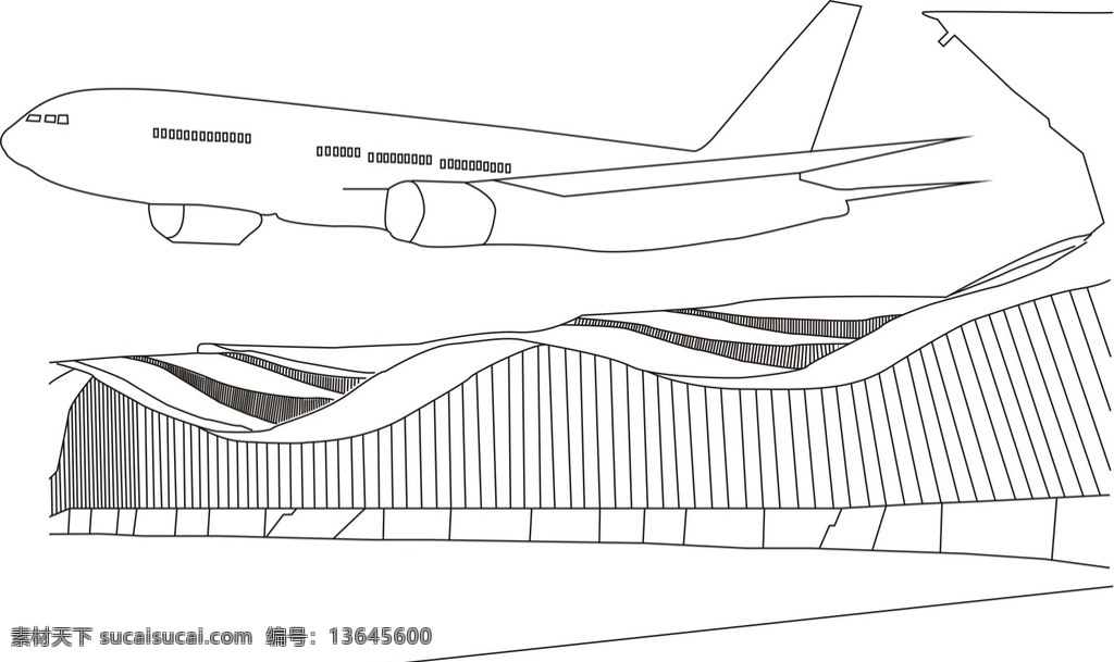 飞机场绘图 飞机场 机场绘图 绘画 飞机 国际化 动漫动画 风景漫画