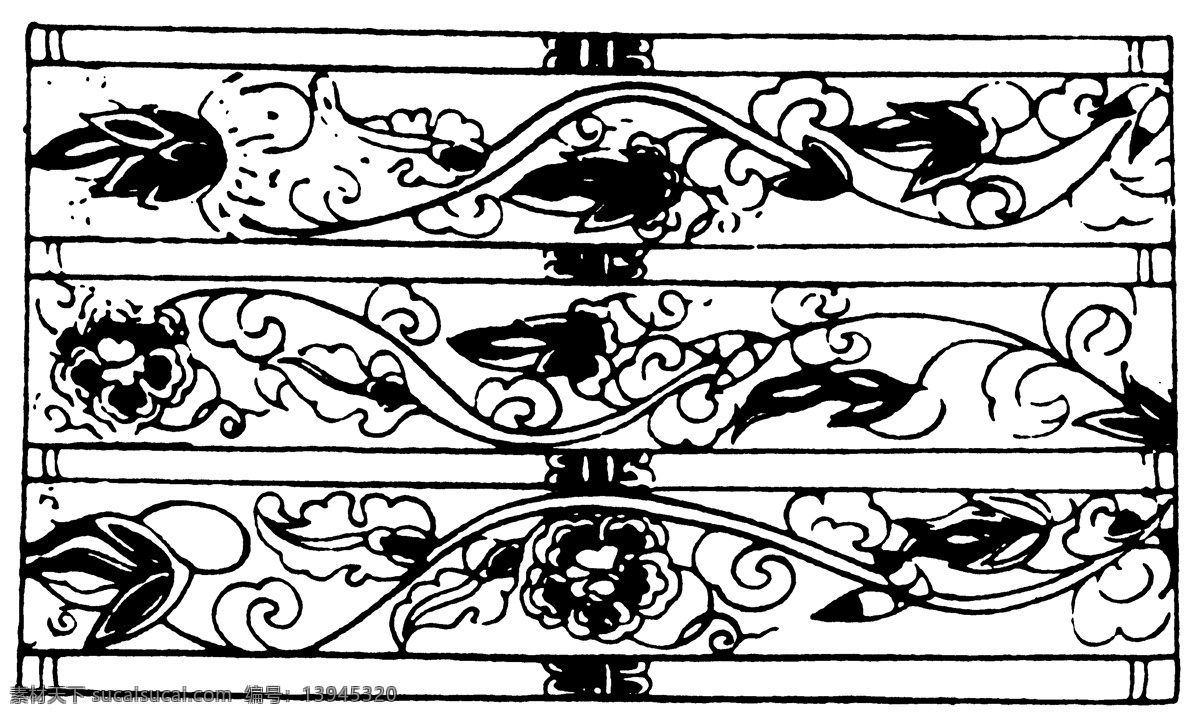 装饰图案 两宋时代图案 中国 传统 图案 中国传统图案 设计素材 书画美术 白色
