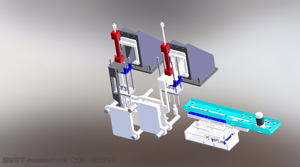 hbd 机械 配件 吹塑 注塑成型 3d模型素材 建筑模型