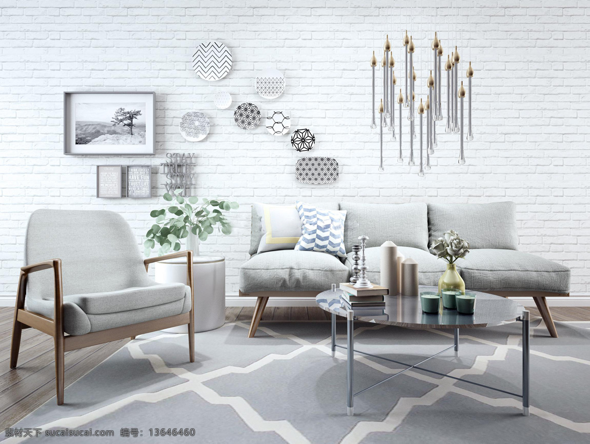 白色风格沙发 3d 效果图 室内 装饰 室内装饰 3d图 室内装修 3d设计 3d作品