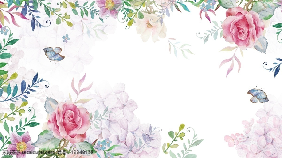 春天 手绘 花朵 壁纸 图案 背景墙 客厅 装饰画 插画 花卉 中国风 复古风 室内装饰画 书房装饰 卧室 墙画 墙绘 画 古风 鸟语花香 彩铅画