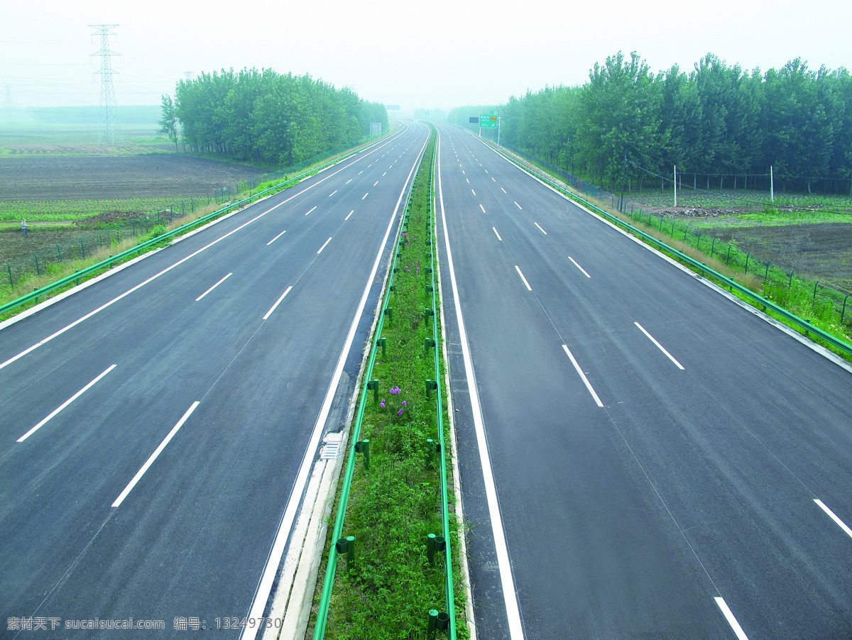 公路 高速公路 绿色 二环 防护栏 交通工具 现代科技