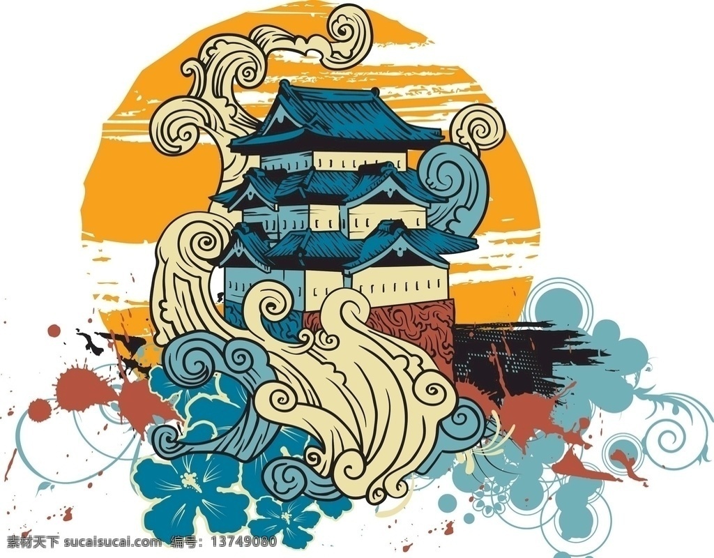 浮世绘 极善极恶 漫画 颜色 颜色鲜艳 日本 画作 分层