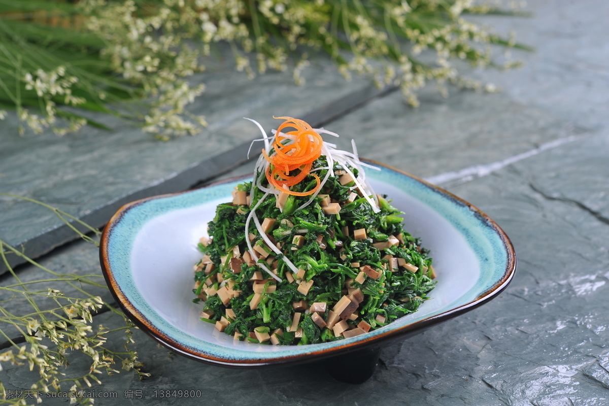 荠菜香干 荠菜 香干 炒香干 灰色