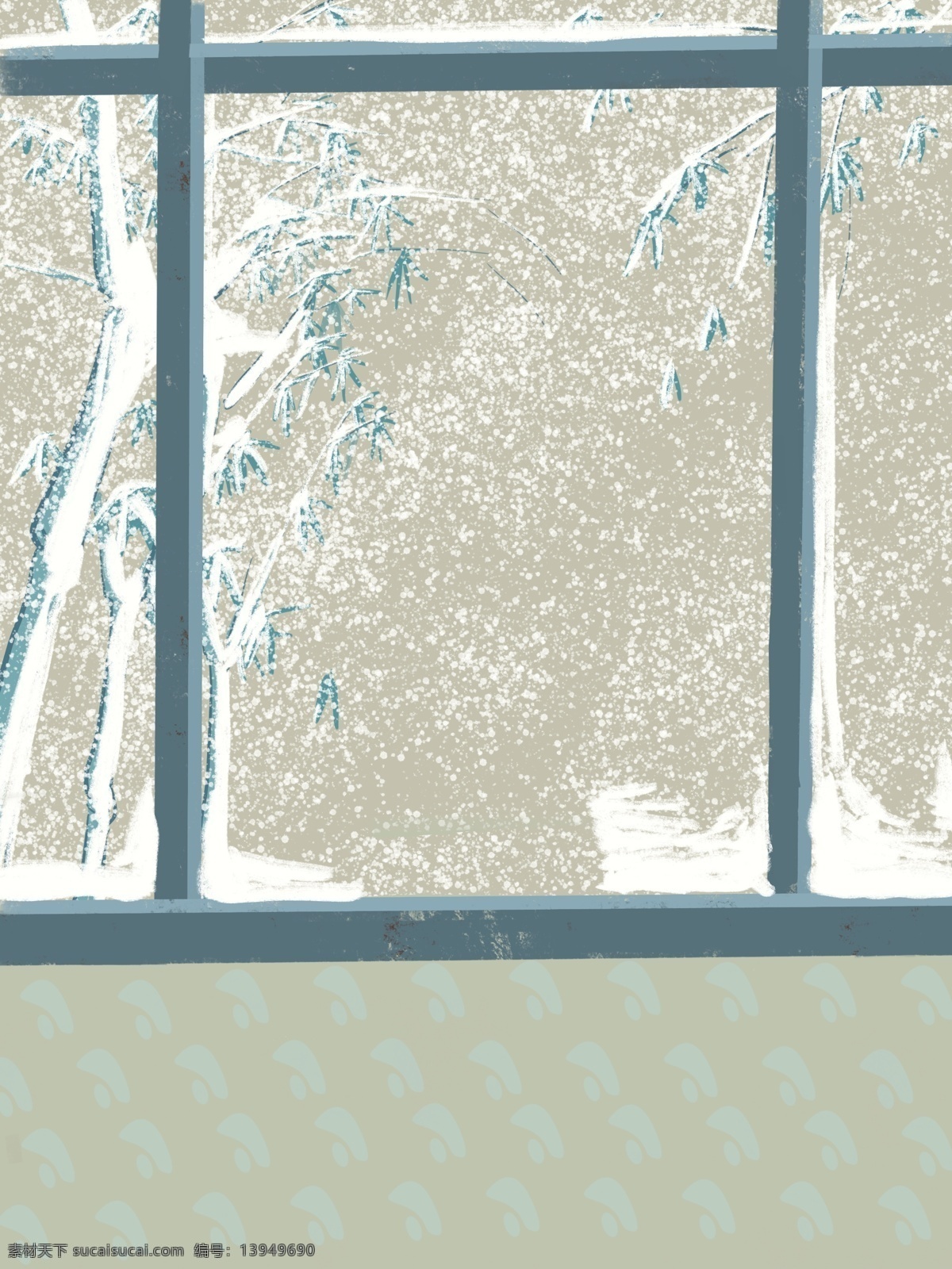 冬季 小雪 窗外 风景 背景 窗外风景 传统节气 中国风节气 冬天 背景设计 温馨室内布置