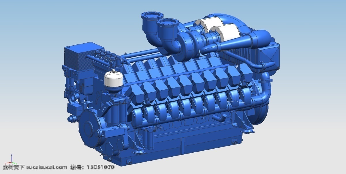 发动机 mtu 3d模型素材 其他3d模型