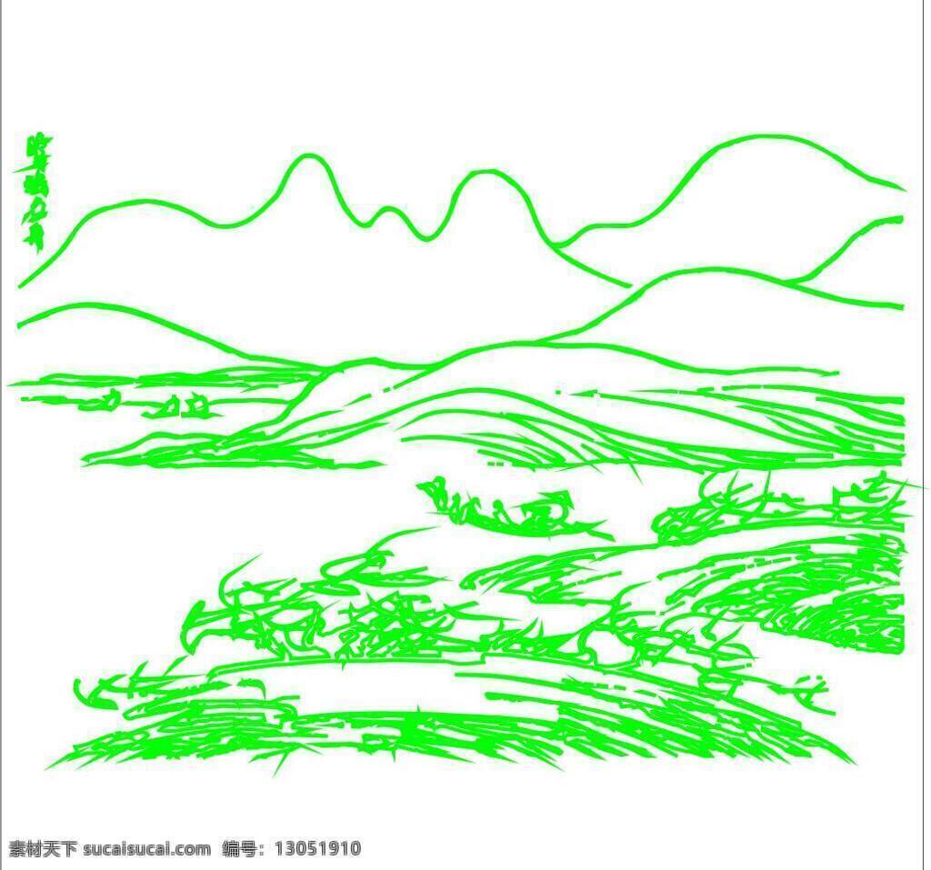 飞鸟 风景 风景画 绿树 美丽风景 青山绿水 山水 山水风景 山水画 矢量 模板下载 水画 自然风景 远山 松树 文化艺术 家居装饰素材 山水风景画