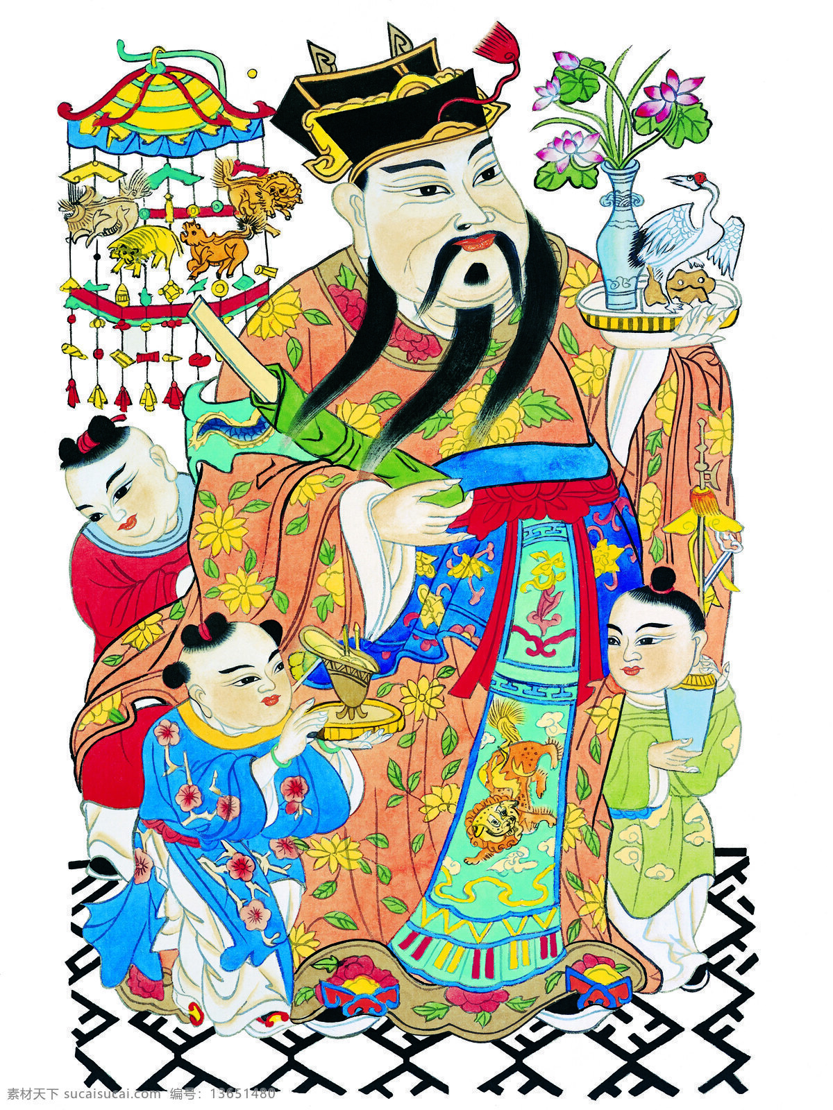 门神 中国风 门将 天兵 白色