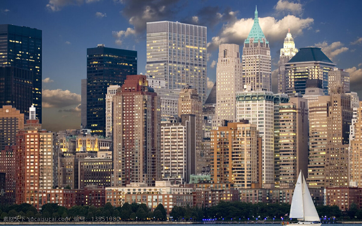 美国 纽约 城市 建筑 高清 都市 风景 自然景观 建筑景观