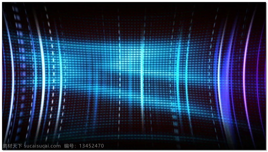 蓝色 弧形 网格 视频 穿梭 视频素材 动态视频素材
