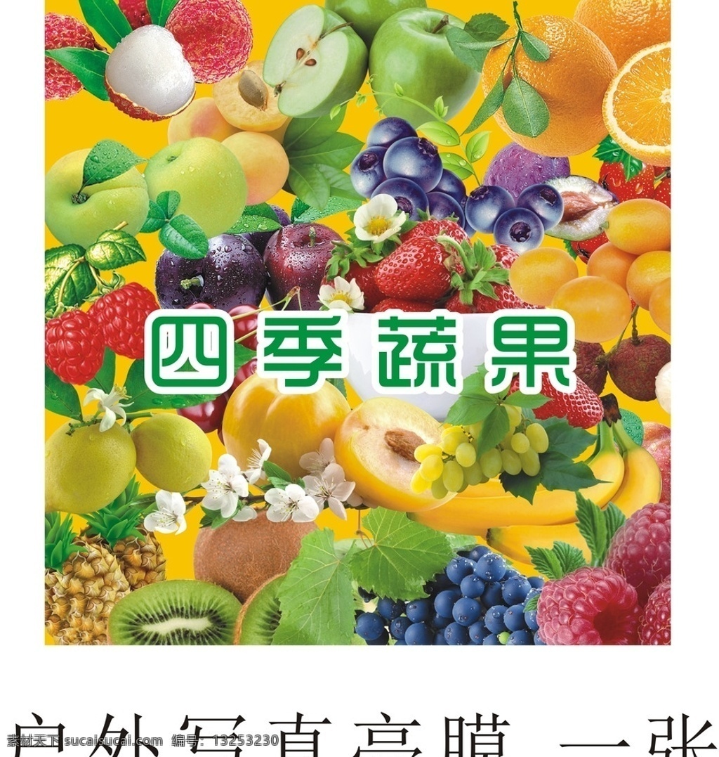 四季蔬果 写真 pp背胶 亚膜 水果
