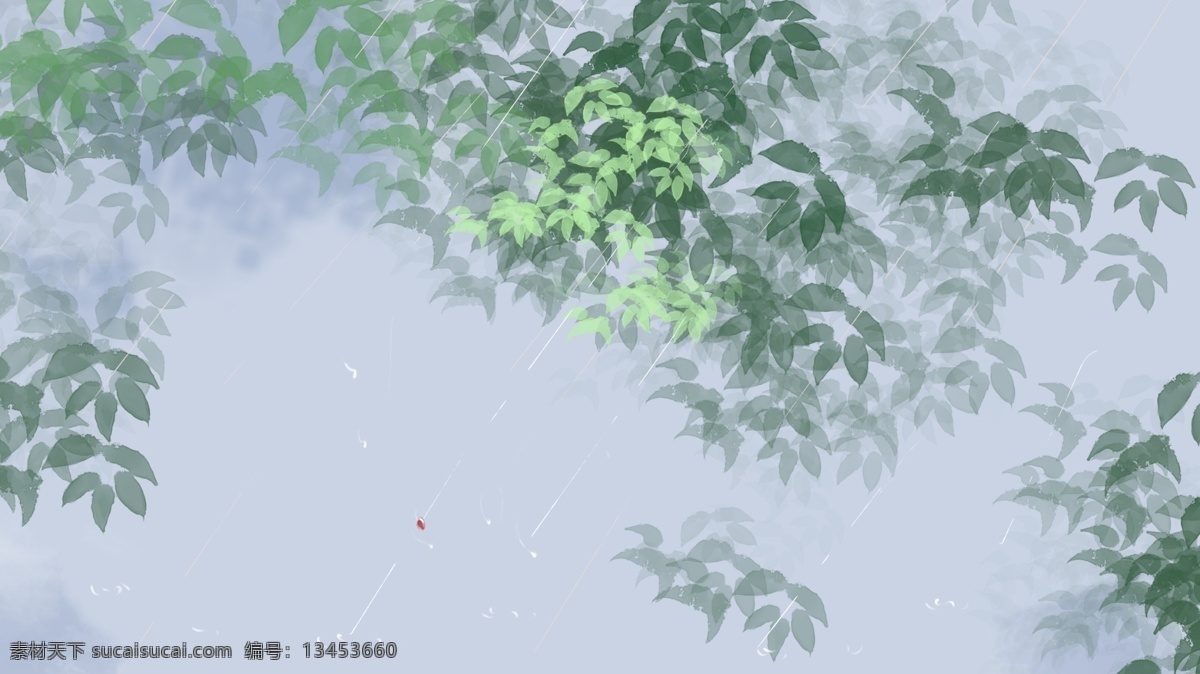 文艺 卡通 红果 叶子 植物 墙壁 背景 海报背景 背景素材 卡通背景 清新背景 手绘 植物背景 banner 广告背景 psd背景 背景展板 手绘背景